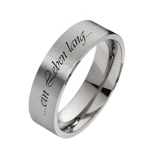 Herrenring Titanring HT061 mit individuell Außengravur